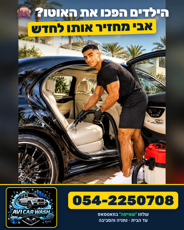דף נחיתה: ניקוי פנים הרכב